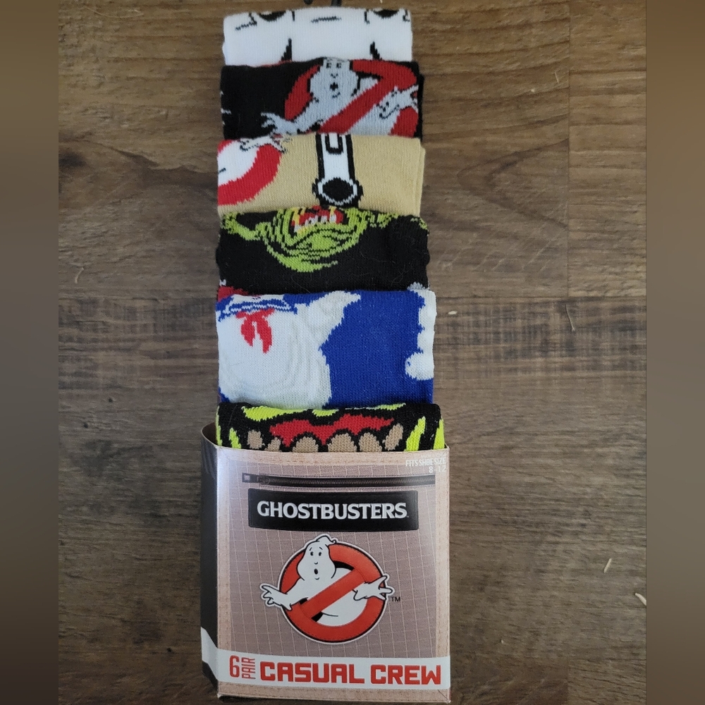 Ghostbusters Casual Crew Socks-6 Pairs
